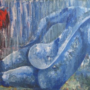 quadro donna blu – arte_efectos_effects_woman_blue_moon_contemporary art_rain_athenea sosa