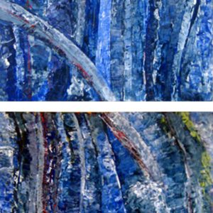 quadro blu – arte contemporanea-viviendo_lentamente_living slowly_blu_woman_peace_athenea sosa