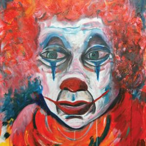 dipinto sorriso – arte contemporanea-clown_decoration_living room_athenea sosa