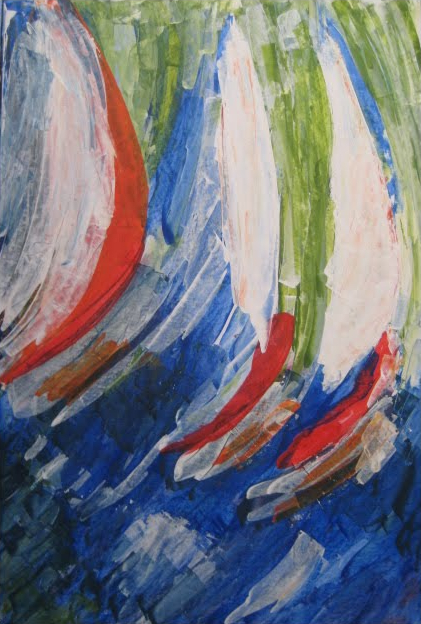 quadro barca a vela-sailing boat_contemporary art_abstract_athenea sosa