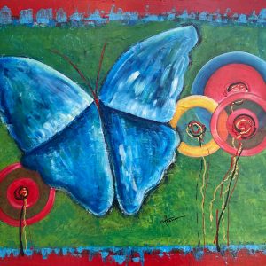 quadro farfalle – arte contemporanea-fortune_butterfly_colorful_nature_flower_decoration_athenea sosa